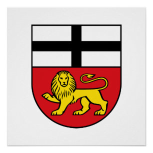 Pôster bandeira de Bonn cidade da Alemanha símbolo emblem