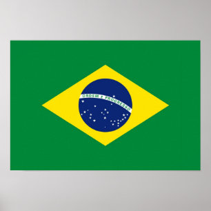 Pôster Bandeira de Brasil
