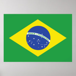Pôster Bandeira de Brasil