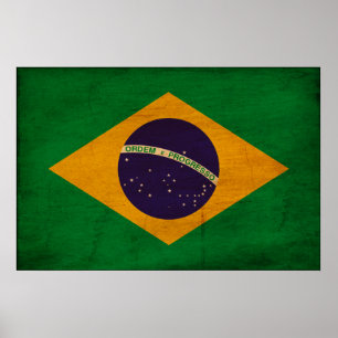 Pôster Bandeira de Brasil