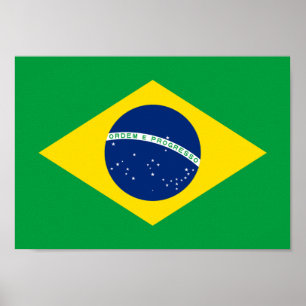 Poster Bandeira de Brasil - Bandeira faz Brasil