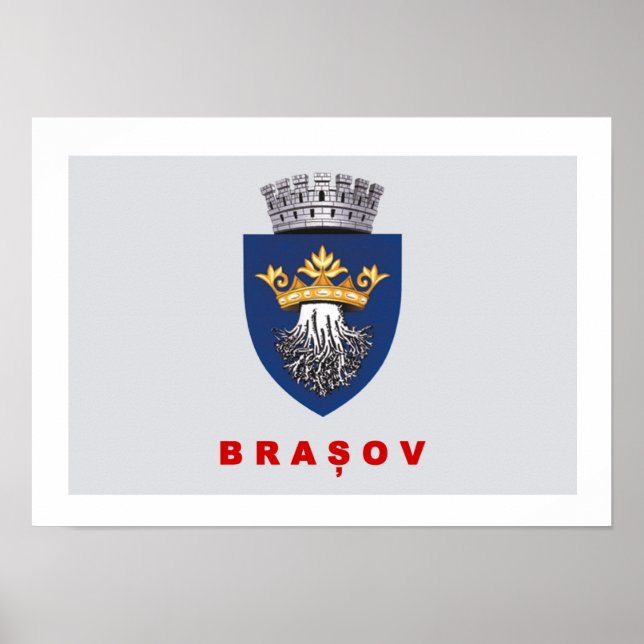 Pôster Bandeira de Brasov (Frente)