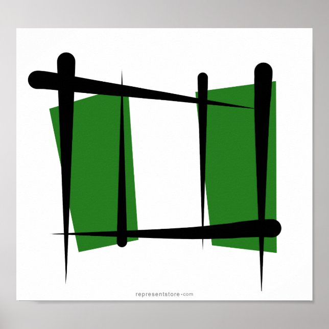 Poster Bandeira de Bruxelas da Nigéria (Frente)