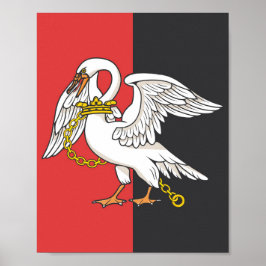 Poster Bandeira de Buckinghamshire (distrito do Reino Uni