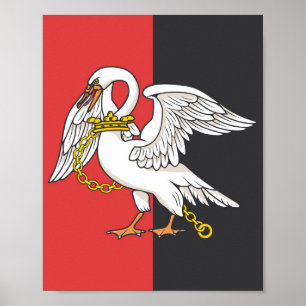 Poster Bandeira de Buckinghamshire (distrito do Reino Uni