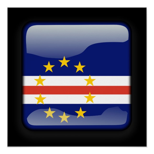 Pôster Bandeira de Cabo Verde (Frente)