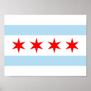 Poster Bandeira de Chicago