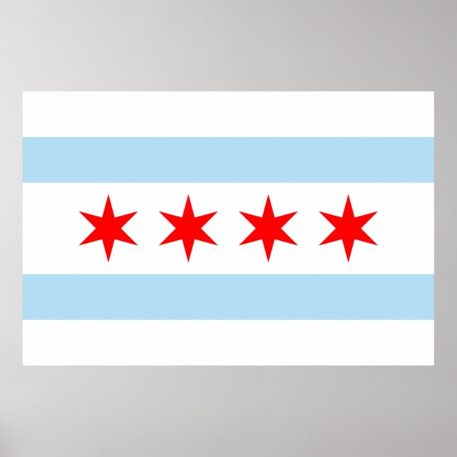 Poster bandeira de Chicago (Frente)