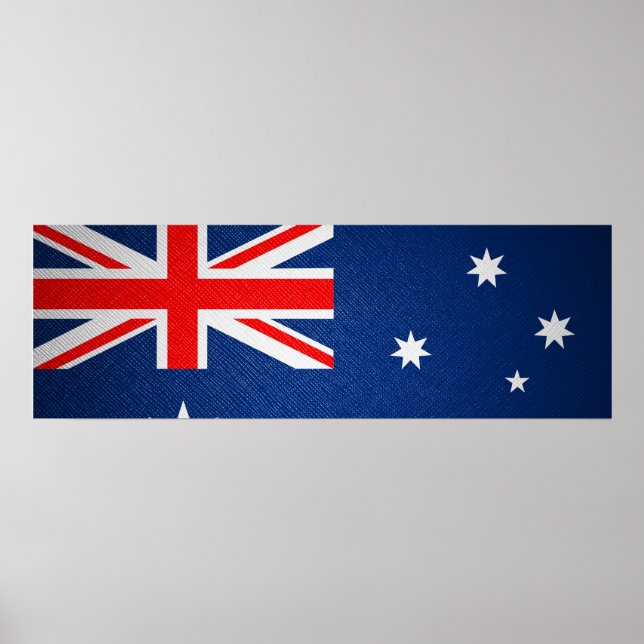 Poster Bandeira de couro da Austrália (Frente)