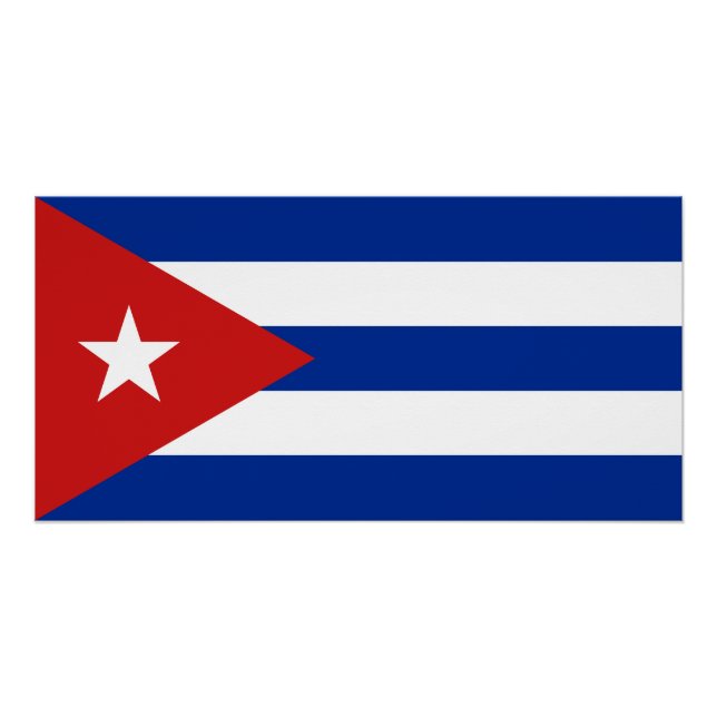 Pôster Bandeira de Cuba (Frente)