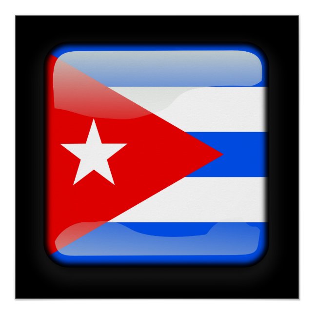 Pôster Bandeira de Cuba (Frente)