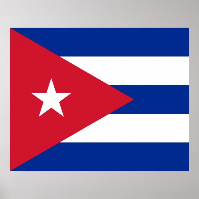 Poster Bandeira de Cuba (Frente)