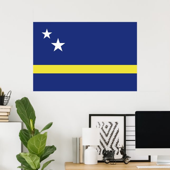 Poster Bandeira de Curaçao (Escritório em casa)