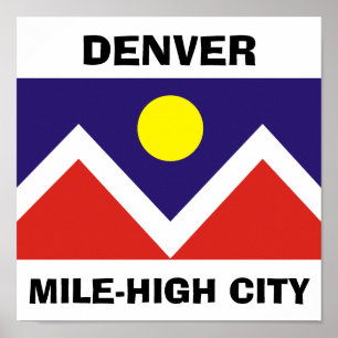 Pôster Bandeira de Denver, Colorado