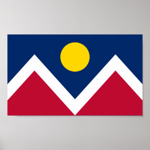 Poster Bandeira de Denver, Colorado, EUA