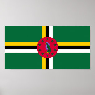 Poster Bandeira de Dominica