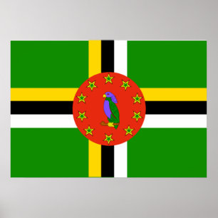 Poster Bandeira de Dominica
