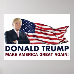 Pôster Bandeira de Donald Trump E.U.