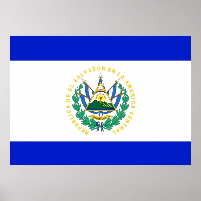 Poster Bandeira de El Salvador (Frente)