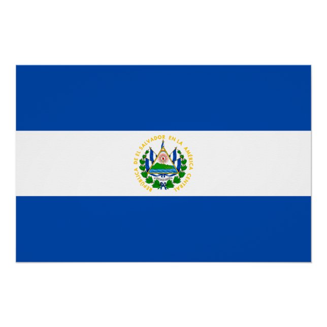 Pôster Bandeira de El Salvador (Frente)