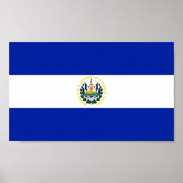 Pôster Bandeira de El Salvador (Frente)