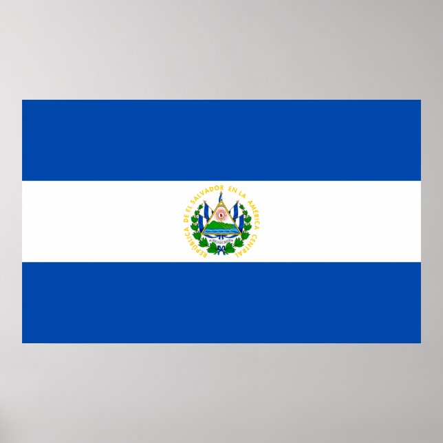 Poster Bandeira de El Salvador (Frente)