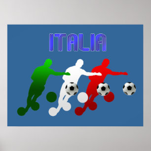 Pôster Bandeira de esportes de Italia Calcio dos