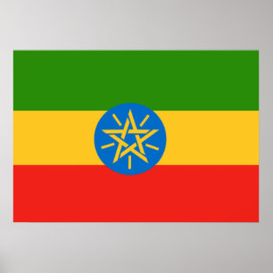 Poster Bandeira de Etiópia