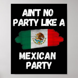 Poster Bandeira de festa de aniversário mexicano Cinco De
