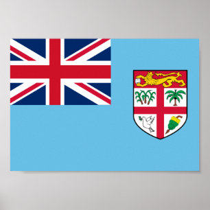 Poster Bandeira de Fiji