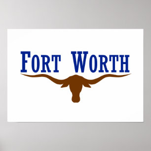 Pôster Bandeira de Fort Worth