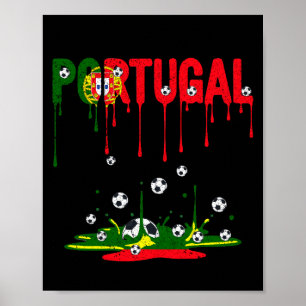 Poster Bandeira de Futebol Americano Pingando de Portugal