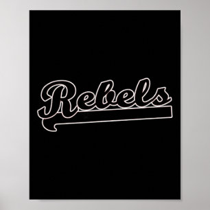 Poster Bandeira de Futebol Rebels Venda de Esboço de T-sh