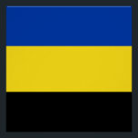 Pôster Bandeira de Gelderland<br><div class="desc">Bandeira de Gelderland,  uma província dos Países Baixos. A bandeira é um tricolor horizontal de azul,  amarelo e preto. Suas cores se originam do casaco de braços de Gelderland que,  por sua vez,  se baseava no casaco de braços do Hertogdom Gelre.</div>