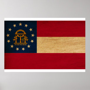 Pôster Bandeira de Geórgia