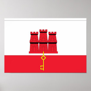 Pôster Bandeira de Gibraltar