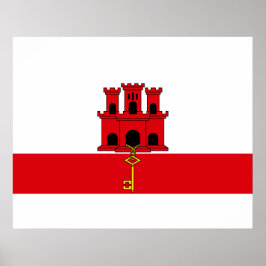 Poster Bandeira de Gibraltar