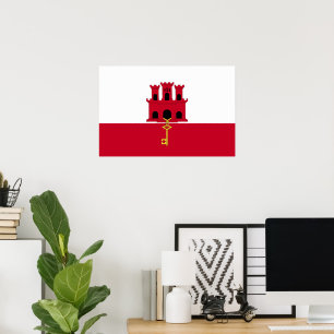 Poster bandeira de Gibraltar