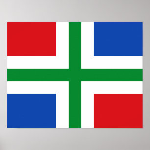 Pôster Bandeira de Groningen (província)