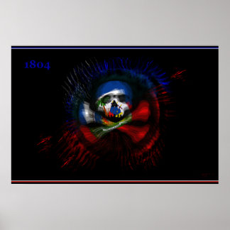 Pôster Bandeira de Guerra do Haiti - DRAPO TOUSSAINT - Dr