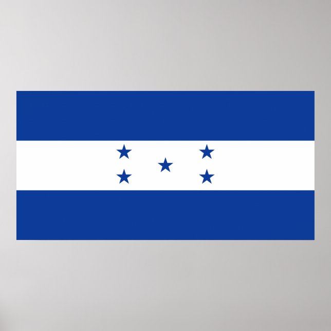 Poster Bandeira de Honduras (Frente)