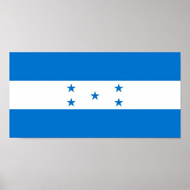 Poster Bandeira de Honduras (Frente)
