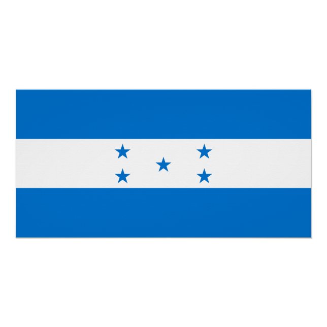 Pôster Bandeira de Honduras (Frente)