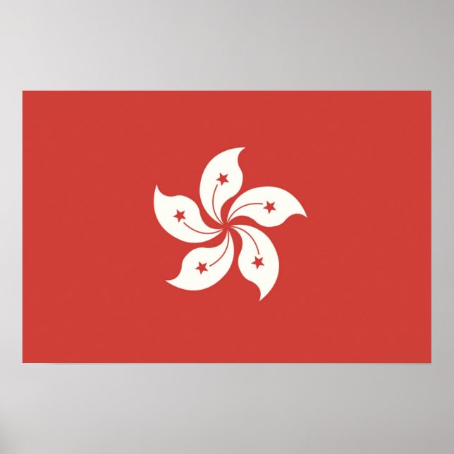 Poster Bandeira de Hong Kong (Frente)