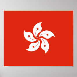 Poster Bandeira de Hong Kong