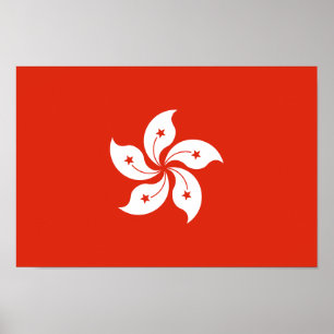 Poster Bandeira de Hong Kong
