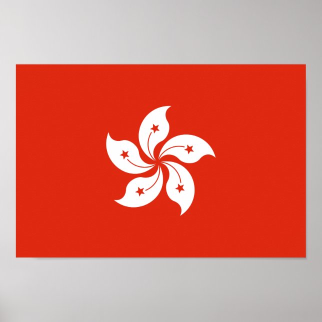 Poster Bandeira de Hong Kong (Frente)