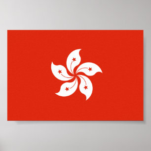 Poster Bandeira de Hong Kong