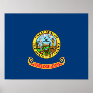 Poster Bandeira de Idaho