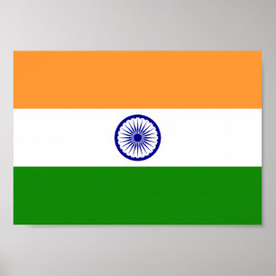 Poster Bandeira de India
